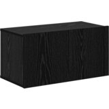 vidaXL Stenski TV kabinet s polico Drugo s shranjevanjem z vrati 4 pcs Črni hrast | Shoptok.si