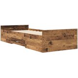  Okvir kreveta s pohranom s ladicama Staro drvo 80 x 200 cm Slike