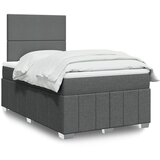 Maison Chic Box spring postelja - Vzmetna postelja z vzmetnico temno siva 120x190 cm blago SL11107, (21902618) | Shoptok.si