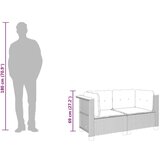 vidaXL Kutne vrtne sofe s jastucima 2 kom bež od poliratana | shoptok.hr