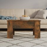 vidaXL Klubska mizica dimljeni hrast 79x49x41 cm inženirski les Cene