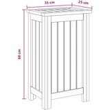  Košarica za rublje Prirodna 35 x 25 x 60 cm Čvrsto teak drvo | shoptok.hr