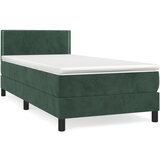 The Living Store Box spring postelja z vzmetnico temno zelena 80x200 cm žamet - Box Spring Postelja, (21488808) | Shoptok.si