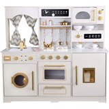  Velika drvena kuhinja Glamour Style sa zlatnim dodacima svjetlo+zvukovi | shoptok.hr