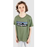 Patagonia P-6 Logo Kids T-shirt terrain green Cene