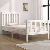  Posteljni okvir bel iz trdne borovine 75x190 cm 2FT6, (20906008) | Shoptok.si