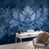  Foto tapeta - Ornament in Blue and Cool Colors Dark Blue Decoration 200x140 Standard | shoptok.hr
