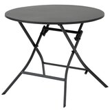 Hesperide Baštenski sto okrugli Greensboro sklopivi 85x85x71 metal sivi (205068) | ePonuda.com