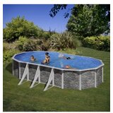 Gre ovalni montažni bazen Cerdena Stone SET 730x375x120cm