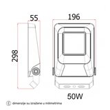  LED REFLEKTOR FL50W-08 4000K IP65 Cene