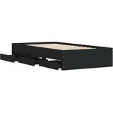  Okvir kreveta s ladicama crni 90 x 200 cm konstruirano drvo | shoptok.hr