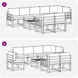  Set vanjskih sofa 9 kom. Prirodna i svijetlo siva | shoptok.hr