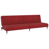  Kavč dvosed z ležiščem vinsko rdeč žamet, (21749683) | Shoptok.si