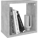 vidaXL Stenske police kockaste 2 kosa betonsko sive 26x15x26 cm | Shoptok.si