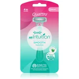 Wilkinson Sword Quattro for Women My Intuition Smooth brivniki za enkratno uporabo Aloe and Vitamin E 3 kos