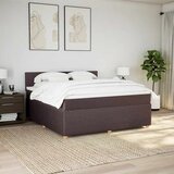  Krevet s oprugama i madracem tamnosmeđi 180x200 cm tkanina | shoptok.hr