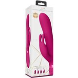 VIVE Chou - punjivi, izmjenjivi vibrator za glavu s klitorisnom rukom (roza) | shoptok.hr