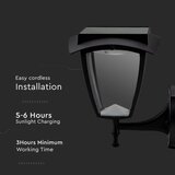  LED solarna zidna lampa LED/2W/3,7V 3000/6000K IP65 2200 mAh crna | Eponuda.com