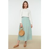 Trendyol Mint Floral Pattern Lined Viscose Skirt | ePonuda.com