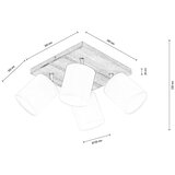  Spot-Light DO56844474 - Plafonsko spot svetlo APRILLIA 4xE27/25W/230V hrast/bela | Eponuda.com