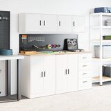  Garažni zidni ormarići 2 kom bijeli od konstruiranog drva | shoptok.hr