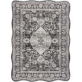 RugsX Preproge ORGANIC 2762 sisal preproga Ornament, okvir črna 120x170 cm Črna | Shoptok.si