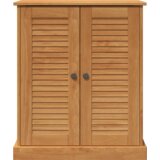 vidaXL Kopalniška omarica medeno rjava 68 x 34 x 80 cm Trdna borovina | Shoptok.si