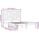  Posteljni okvir iz trdne borovine 120x200 cm, (20708209) | Shoptok.si