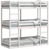  Trostruki krevet na kat bijeli 90 x 200 cm od masivne borovine | shoptok.hr