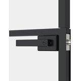 Sobna vrata crna 83 x 201,5 cm kaljeno staklo i aluminij tanka | shoptok.hr