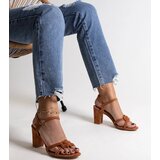 Gemre Brown block heel sandals Shama | ePonuda.com
