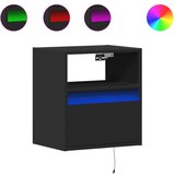 Maison Chic Stenska TV omarica - TV stojalo - Televizijska omarica z LED lučkami črna 41x31x45 cm, (21700419) Cene