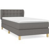  Box spring postelja z vzmetnico temno siva 90x190 cm blago, (20790879) | Shoptok.si