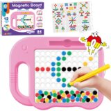Woopie magnetna ploča Montessori MagPad 84 gumba, rozi | shoptok.hr