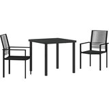  Vrtni set za objed 3 kom. Crna Čelik s prahom premazan | shoptok.hr