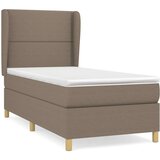  Krevet s oprugama i madracem smeđesivi 90x200 cm od tkanine | shoptok.hr