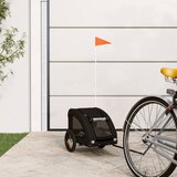 vidaXL Kolesarska prikolica za hišne ljubljenčke črna, (21158141) | Shoptok.si