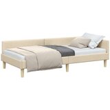 vidaXL Kotna postelja Drugo krema 80 x 200 cm Tkanina in oblikovan les | Shoptok.si