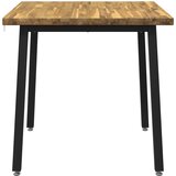  80 x 80 x 75 cm Čvrsto drvo akacije Bijela i crna Četvrtasti | shoptok.hr