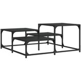 vidaXL Klubska mizica črna 87,5x87,5x40 cm inženirski les, (21824253) | Shoptok.si