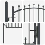  Vrata ograde s bodljama EMMEN 150 x 100 cm | shoptok.hr