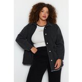 Trendyol Curve Anthracite Oversize Denim Jacket | shoptok.hr