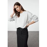 TRENDYOLMILLA ženski duks Twoaw25Kz00135, Svetlo siva- siva | Eponuda.com