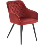 Livetastic naslanjač, les, kovina, tekstil črna, vinsko rdeča | Shoptok.si