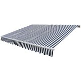 vidaXL Sklopiva motorizirana tenda 400 cm plavo-bijela Cijene