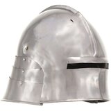  Replika srednjovjekovne viteške kacige za LARP srebrna čelična | shoptok.hr
