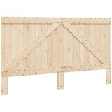 vidaXL Okvir za krevet s uzglavljem sivi 200 x 200 cm masivna borovina | shoptok.hr