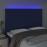  Posteljno vzglavje modro 144x5x118/128 cm blago, (20932903) | Shoptok.si