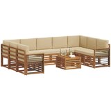  Set vanjskih sofa 10 kom. Prirodna i bež | shoptok.hr