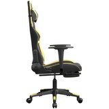  Gaming stol z oporo za noge črno in zlato umetno usnje, (21152296) | Shoptok.si